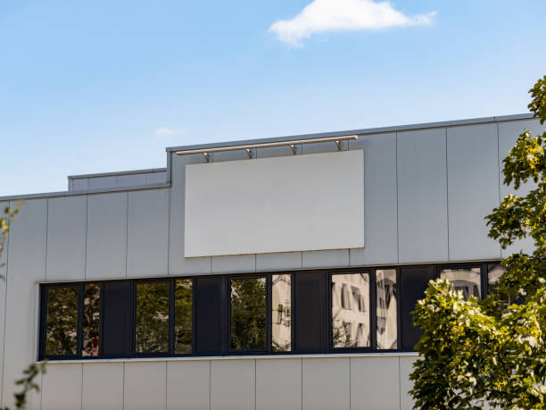 istock Empty Company Name Signboard on a Building 1574240828