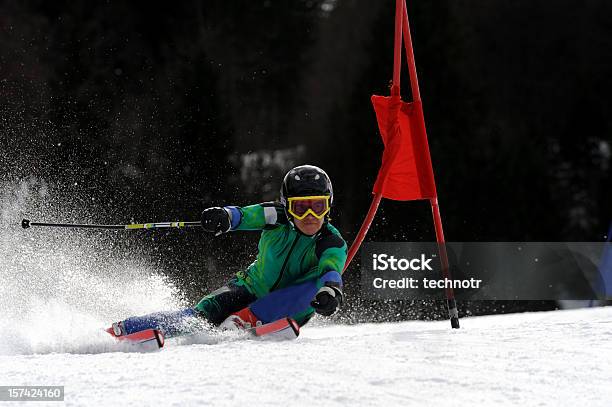 Slalom Gigant Praktyce - zdjęcia stockowe i więcej obrazów Narciarstwo - Narciarstwo, Slalom narciarski, Narta