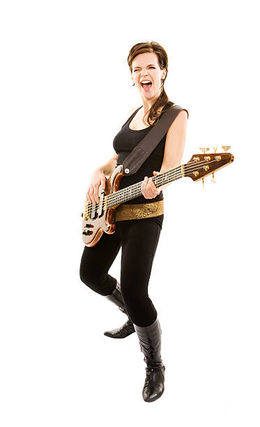 mujer cantar - rock bass fotografías e imágenes de stock