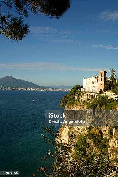 Mt Vesuvius From Vico Equense Near Sorrento Stock Photo - Download Image Now - Vico Equense, Amalfi, Amalfi Coast