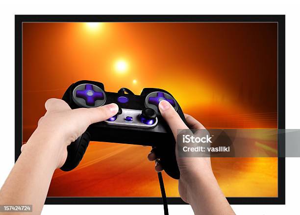 Azione Di Gioco - Fotografie stock e altre immagini di Controllo - Controllo, Console - Attrezzatura elettronica, Giochi