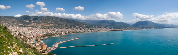 istock Panoramic view of Alanya harbor 157424729