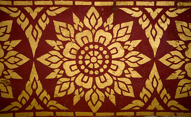 Thai Buddhist temple motif background.