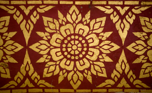 Thai Buddhist temple motif background. 