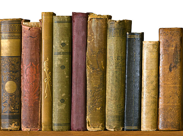 istock A row of leather bound antique books 157424814