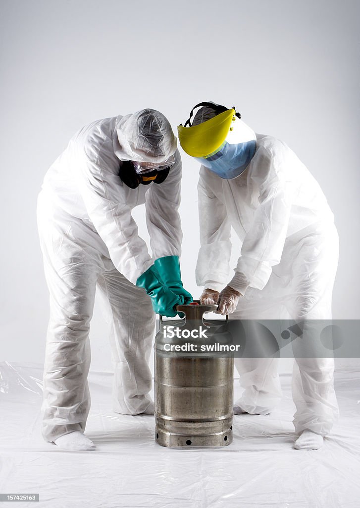 Handhabung gefährliche Stoffe - Lizenzfrei Biologische Waffe Stock-Foto