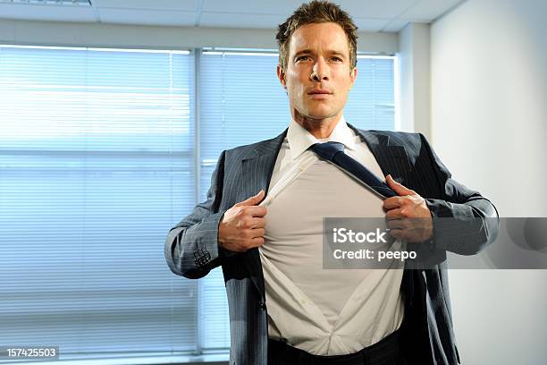Foto de Homem De Negócios e mais fotos de stock de Heróis - Heróis, Camiseta, Homem de negócios