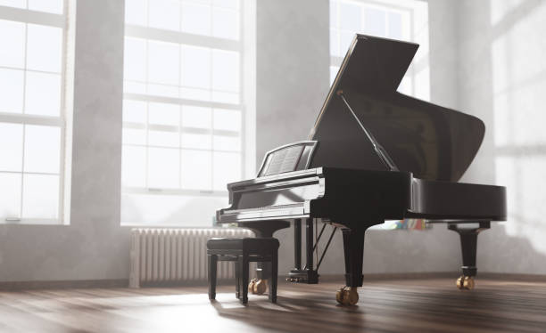 istock Classic grand piano in classical style room interior 1574259320