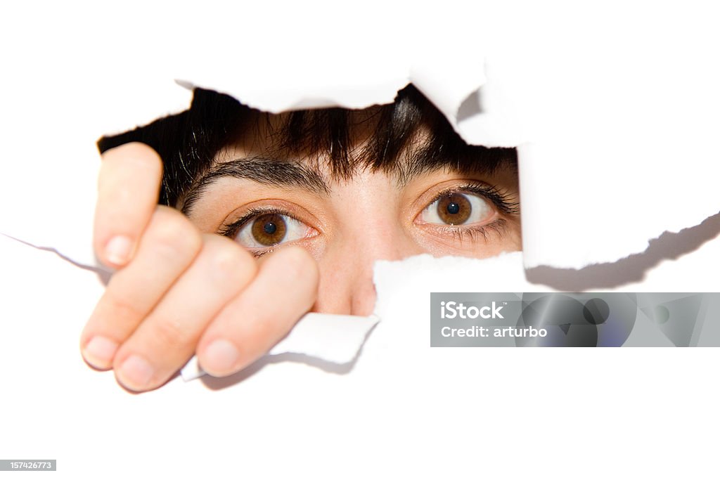 Grande com os olhos abertos - Royalty-free Rasgado Foto de stock