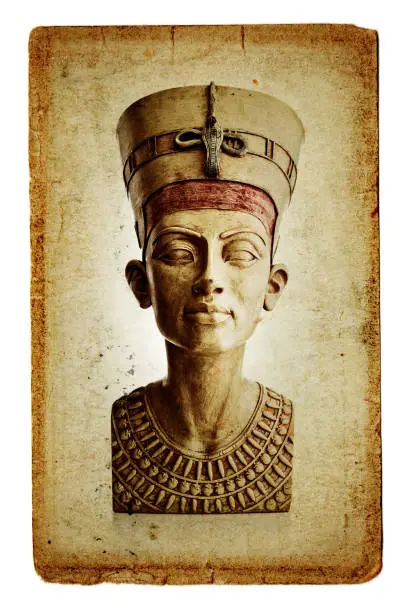 bust of Nefertiti, the great royal wife of Pharaoh Akhenaten