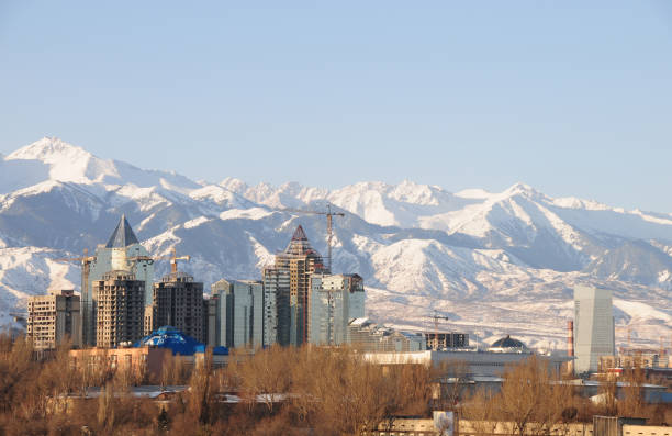 Almaty skyline stock photo