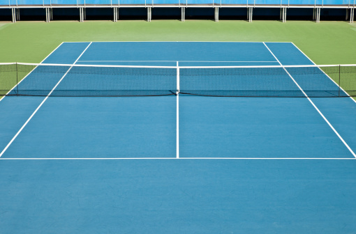 Tennis hard court. Canon 5D Mk II.