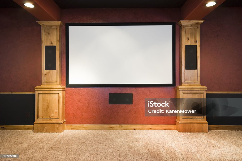 Pantalla de cine en casa - Foto de stock de Interior libre de derechos