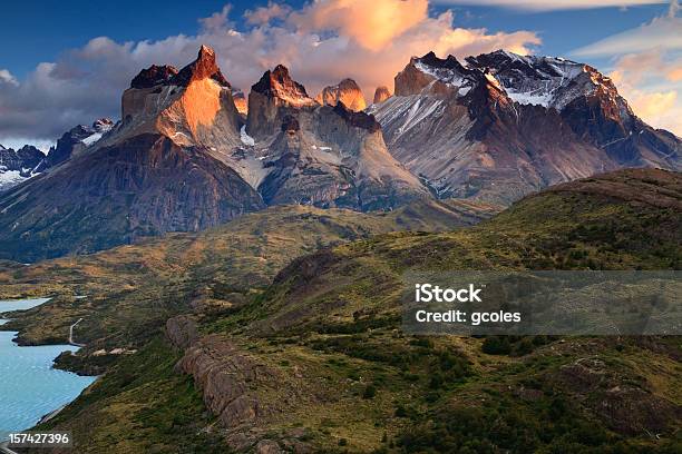 Los Cuernos And Monte Almirante Nieto Stock Photo - Download Image Now - Cuernos del Paine, Torres del Paine National Park, Chile