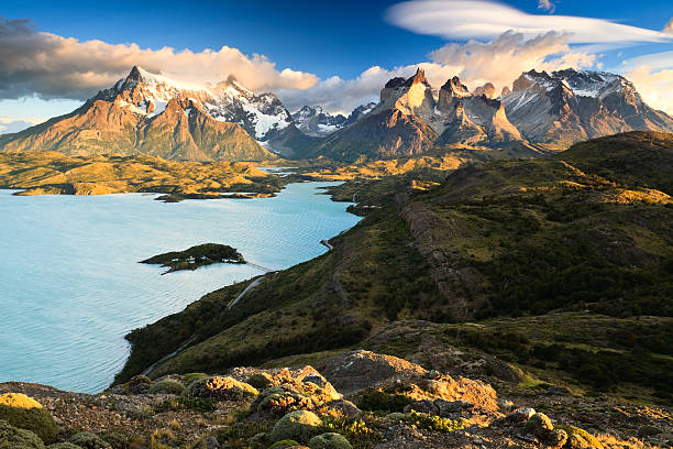 istock Paine Massif at Dawn 157427401