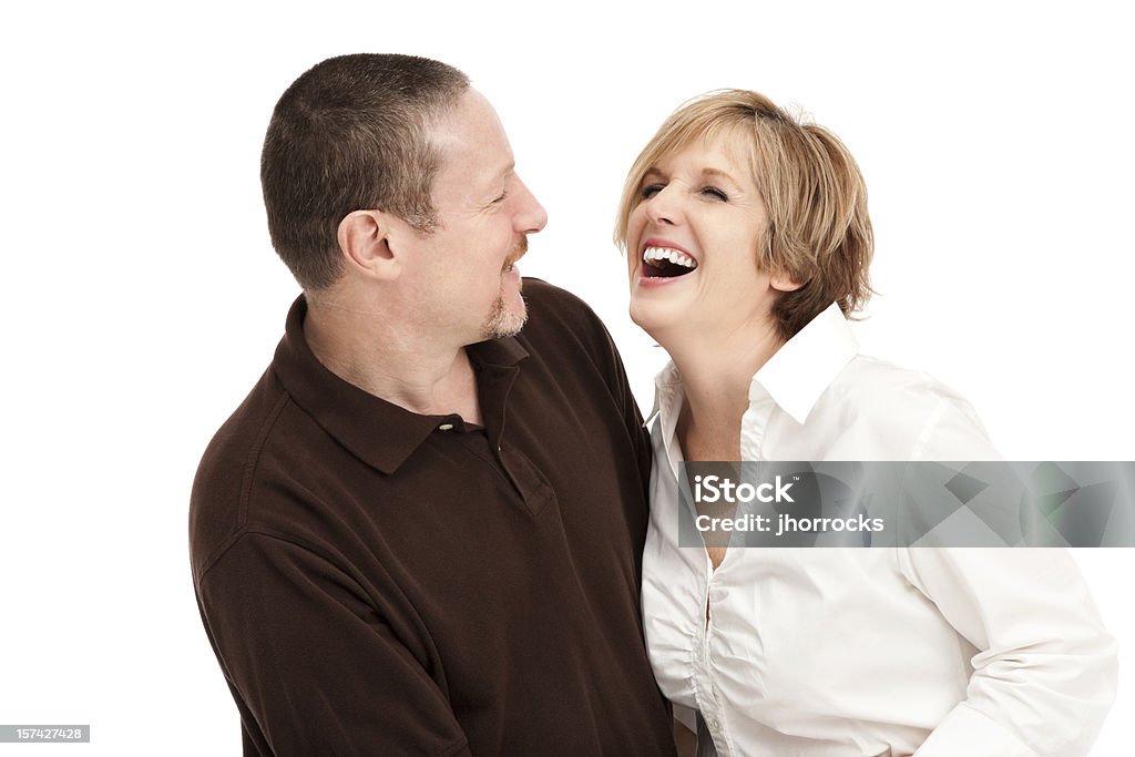 Feliz rindo casal - Foto de stock de 40-49 anos royalty-free