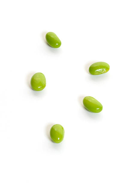 Five 5 fresh green Soy beans - edamame