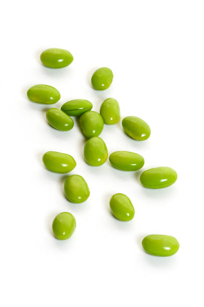 istock Fresh green soy beans for a background 16 157427638