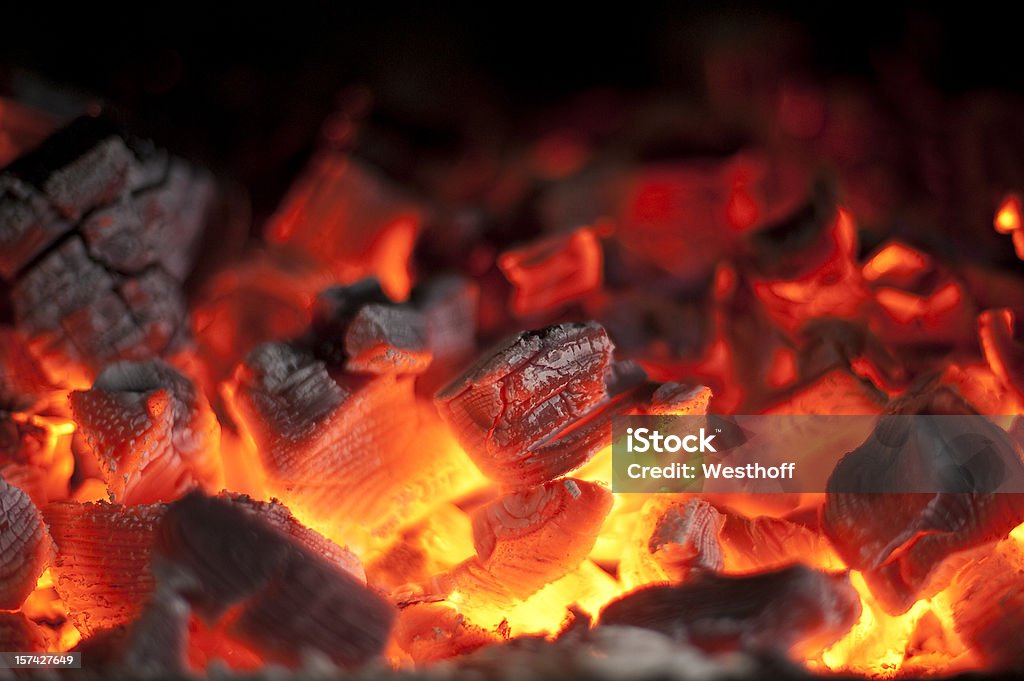 Coals Hot coals in a wood burning stove. Coal Stock Photo