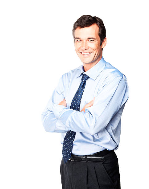 istock Businessman standing with hands crossed 157427713
