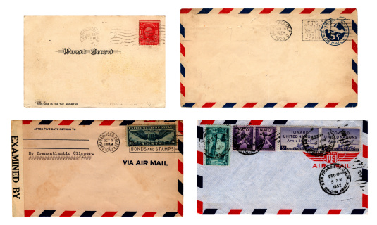 Belgrade, Serbia - November 17, 2015:  Famous physicist Mileva Maric Einstein post stamp at letter.