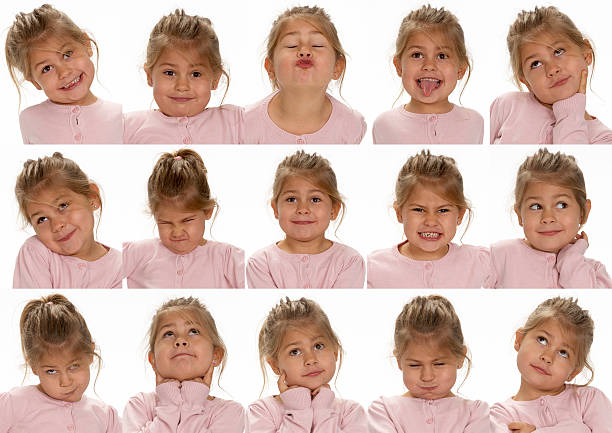 istock Little cute girl making faces 157428002