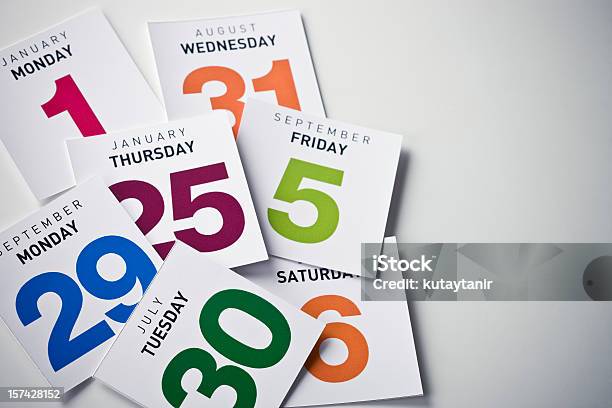 Foto de Calendário e mais fotos de stock de A Data - A Data, Calendário, Colorido