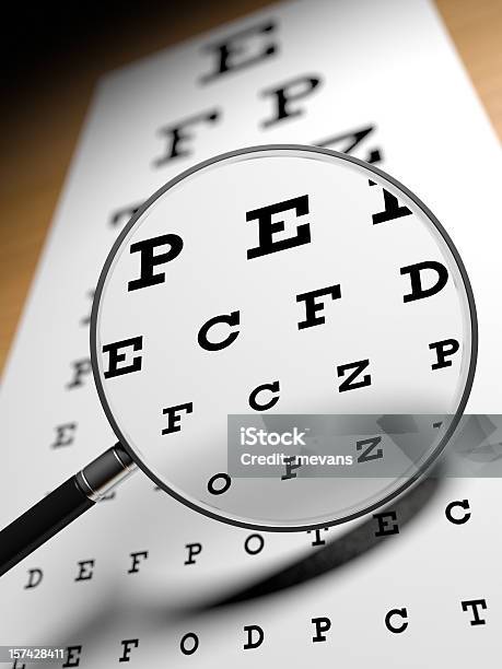 Eye Test Chart Stockfoto und mehr Bilder von Augenuntersuchungen - Augenuntersuchungen, Illustration, Augenheilkunde