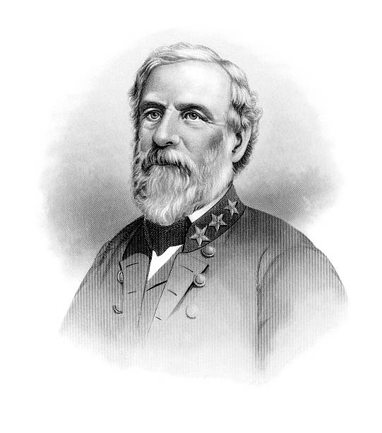 Portrait of Robert E. Lee  the general lee stock illustrations