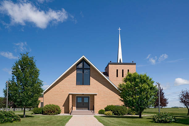 Modern Christian Church in Northern Minnesota, USA Modern Christian church.  Location: Minnesota, USA chapel photos stock pictures, royalty-free photos & images