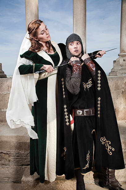 istock Brave princess, medieval action. 157428777