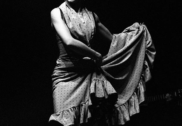 Flamenco dancer's skirt stock photo
