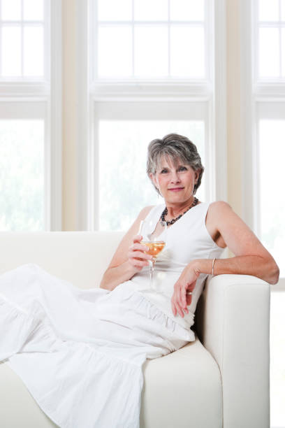 istock Elegant woman in white 157428998