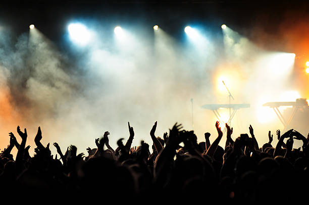 istock Concert crowd cheering and awaiting a band to take the stage 157429034