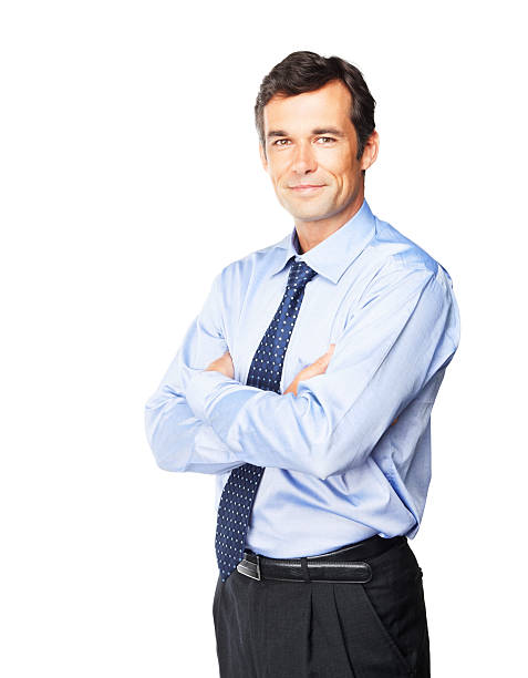 istock Mature businessman with arms crossed 157429102