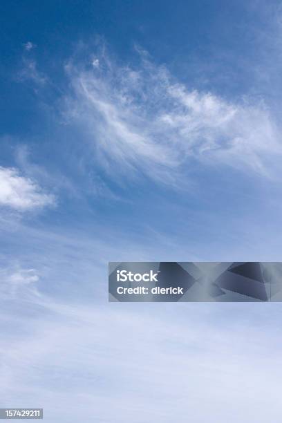 Sky Only Wispy Cloud Background Stock Photo - Download Image Now - Beauty In Nature, Blue, Cloudscape