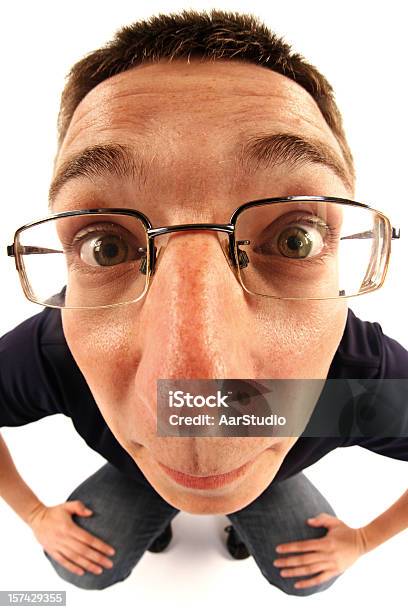 Lustige Geek Stockfoto und mehr Bilder von Ein Mann allein - Ein Mann allein, Eine Person, Erwachsene Person