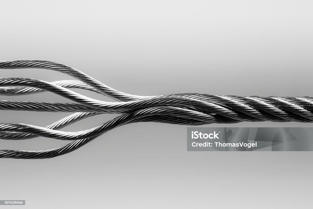 Wire rope. SteelTwisted Connection Cable Abstract Strength Concept  Strength Stock Photo
