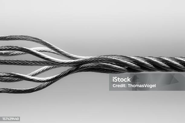 Wire Rope Steeltwisted Connection Cable Abstract Strength Concept Stock Photo - Download Image Now