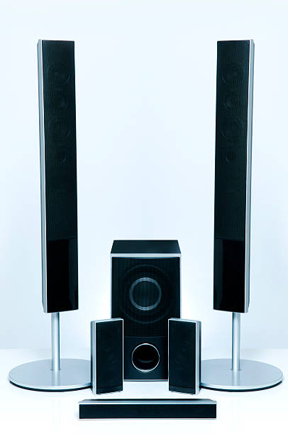 altavoces de sonido perimetral - five objects audio fotografías e imágenes de stock