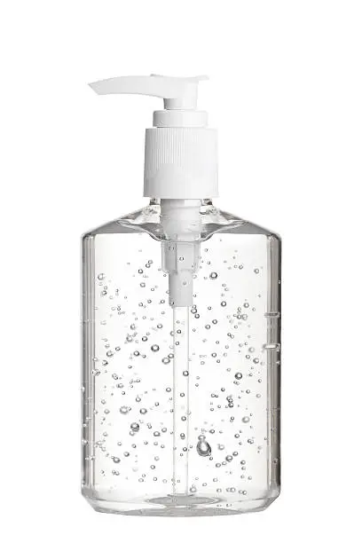 Photo of Hand Sanitizer Gel in Clear Pump Bottle