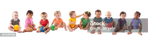 Diverse Group Of Ten Babies Playing Stock Photo - Download Image Now - Baby - Human Age, Babies Only, Group Of People