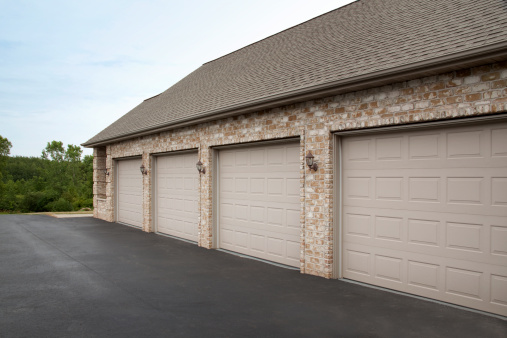 This brick four stall garage is a dream for many home owners, and a reality for a few lucky people.