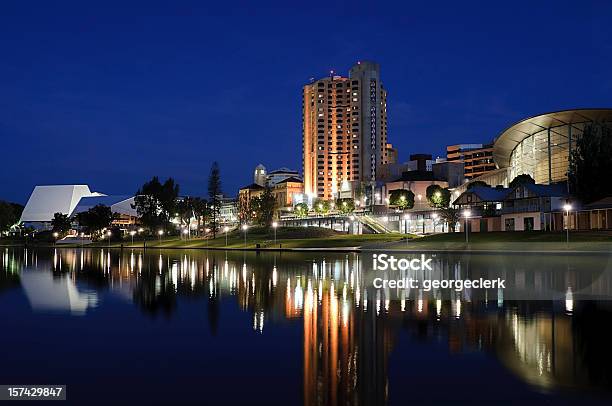 Central Adelaide At Night Stock Photo - Download Image Now - Adelaide, Night, Australia
