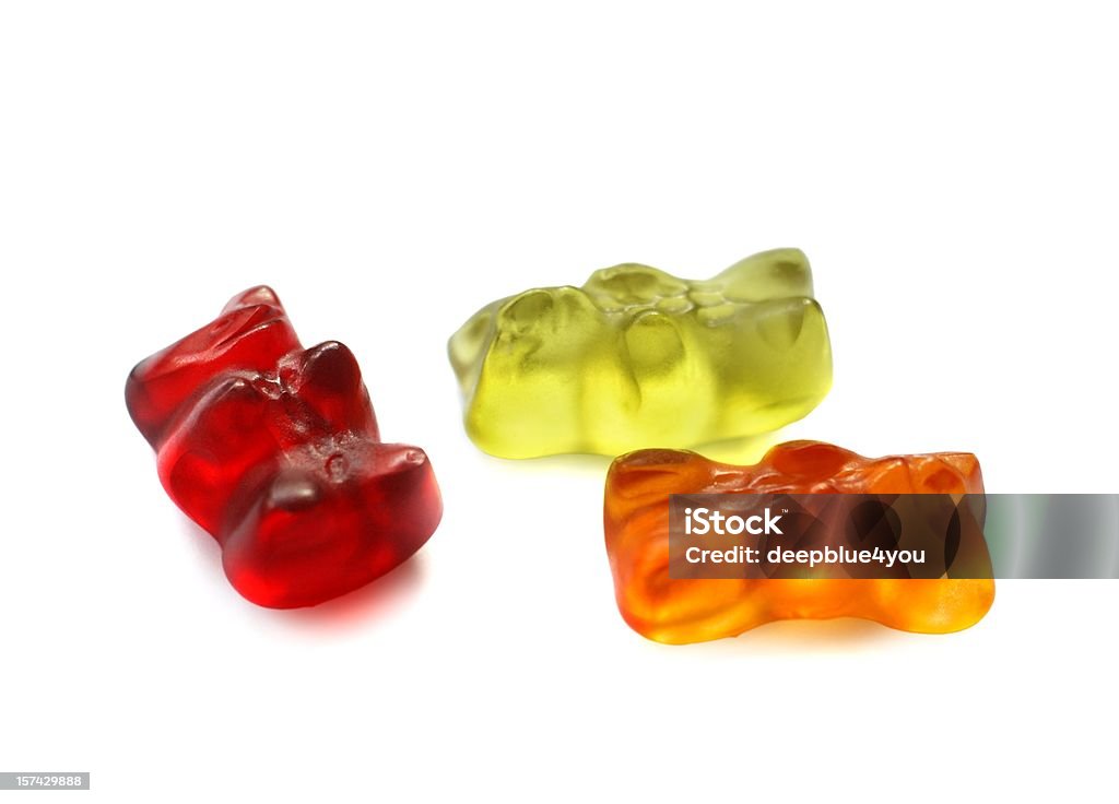 Isolato Orsetti di gelatina di frutta - Foto stock royalty-free di Orsetti di gelatina