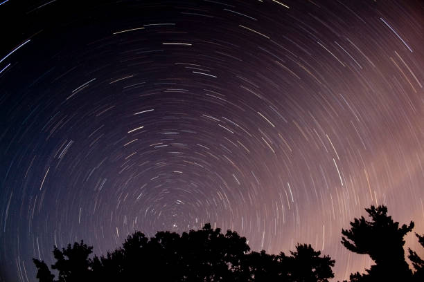 istock Star Trails in the North Woods, Maine 157429898