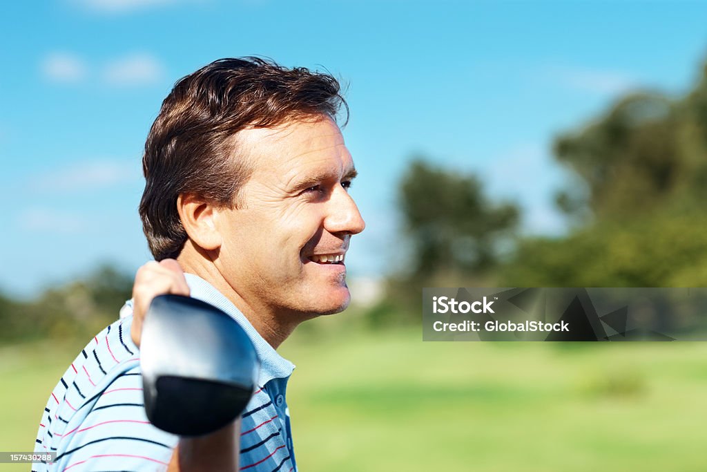 Clube de Golfe Golfista segurando feliz Sobre os Ombros - Royalty-free 40-44 anos Foto de stock