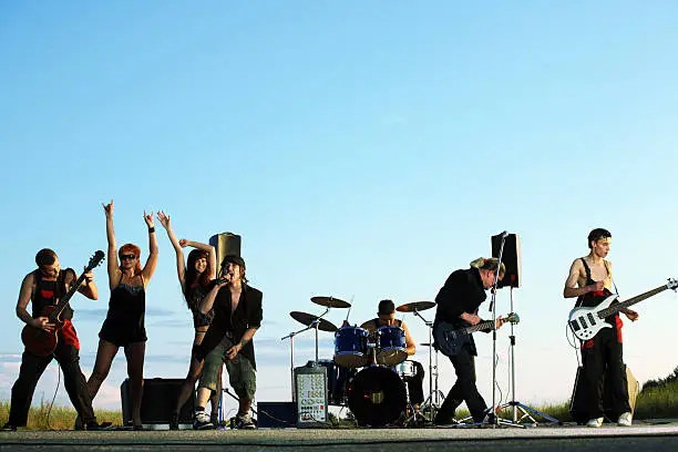 Photo of rock band