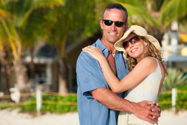 istock Vacation Lifestyles-Loving Couple on Tropical Beach 157430336