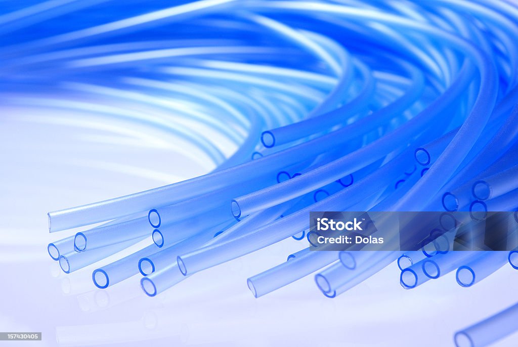 Silicon Pipes a pile of blue silicone pipes Plastic Stock Photo